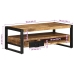 Mesa de centro de madera maciza de mango rugosa 90x50x36 cm