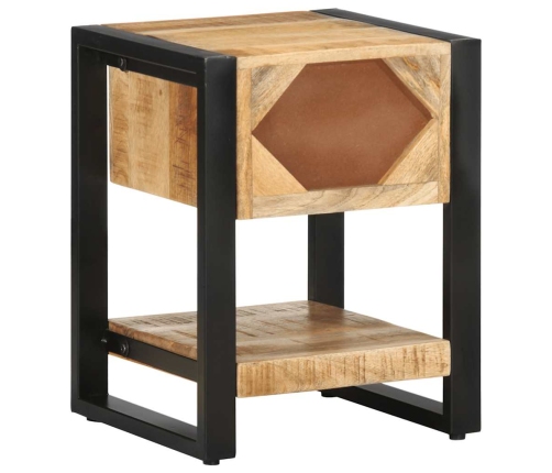 Mesita de noche madera maciza de mango 35x34x45 cm