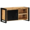 Mueble de TV madera maciza de mango rugosa 80x30x40 cm