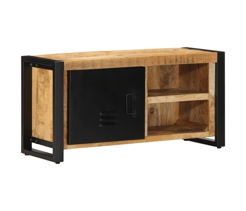 Mueble de TV madera maciza de mango rugosa 80x30x40 cm