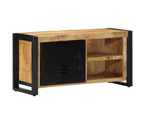 Mueble de TV madera maciza de mango rugosa 80x30x40 cm