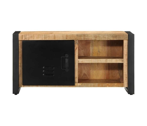 Mueble de TV madera maciza de mango rugosa 80x30x40 cm