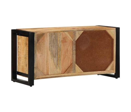 Mueble de TV madera maciza de mango rugosa 80x30x40 cm