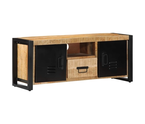 Mueble de TV madera maciza de mango rugosa 100x30x40 cm