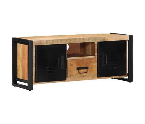 Mueble de TV madera maciza de mango rugosa 100x30x40 cm