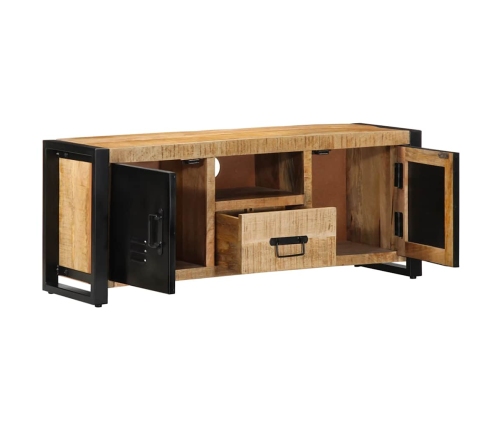 Mueble de TV madera maciza de mango rugosa 100x30x40 cm