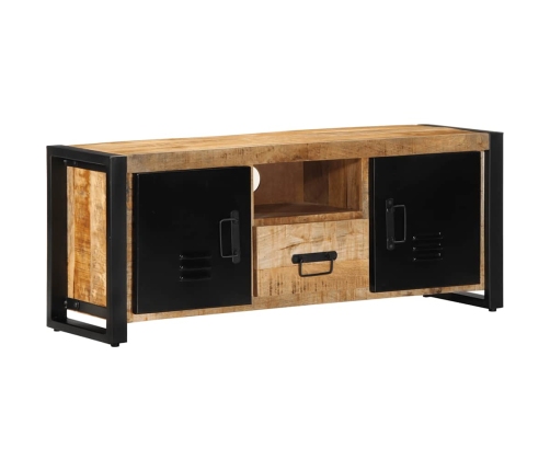 Mueble de TV madera maciza de mango rugosa 100x30x40 cm