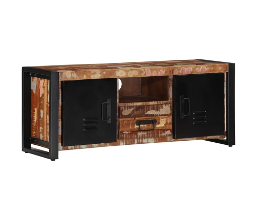 Mueble de TV madera maciza reciclada 100x30x40 cm