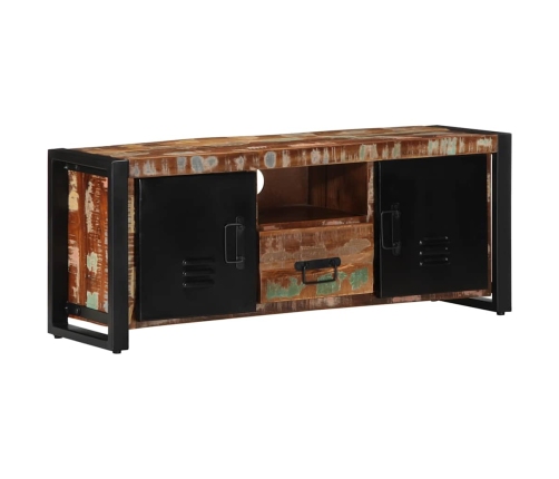 Mueble de TV madera maciza reciclada 100x30x40 cm