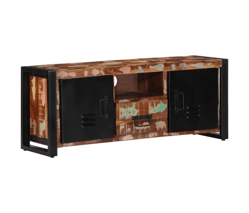 Mueble de TV madera maciza reciclada 100x30x40 cm