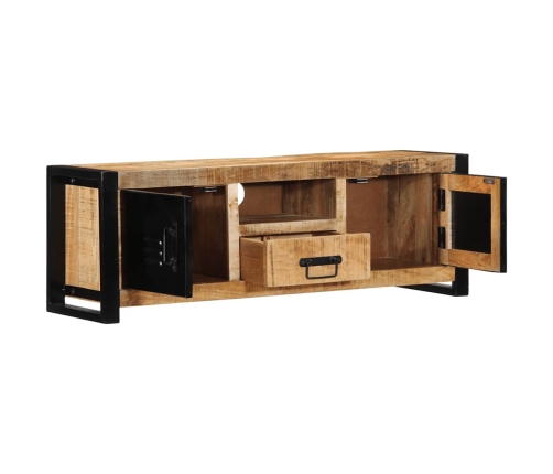 Mueble de TV madera maciza de mango rugosa 100x30x35 cm