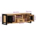 Mueble de TV madera maciza de mango rugosa 100x30x35 cm