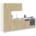 Set de muebles de cocina 7 pzas madera ingeniería roble Sonoma