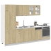 Set muebles de cocina 8 pzas madera de ingeniería roble Sonoma