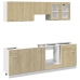 Set muebles de cocina 8 pzas madera de ingeniería roble Sonoma