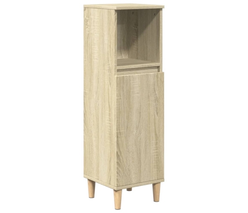 Set de muebles de baño 3 pzas madera contrachapada roble Sonoma