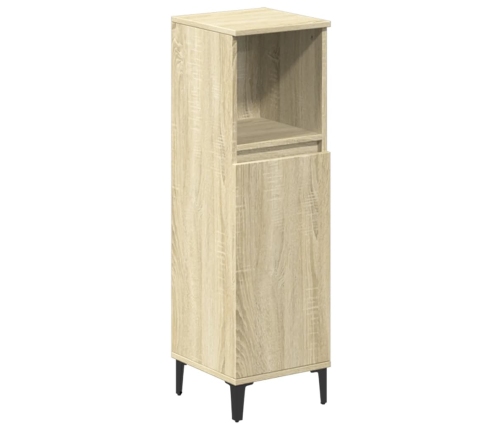 Set de muebles de baño 3 pzas madera contrachapada roble Sonoma