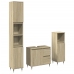 Set de muebles de baño 3 pzas madera contrachapada roble Sonoma