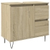 Set de muebles de baño 3 pzas madera contrachapada roble Sonoma