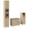 Set de muebles de baño 3 pzas madera contrachapada roble Sonoma