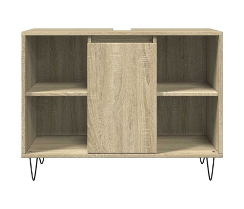 Set de muebles de baño 3 pzas madera contrachapada roble Sonoma