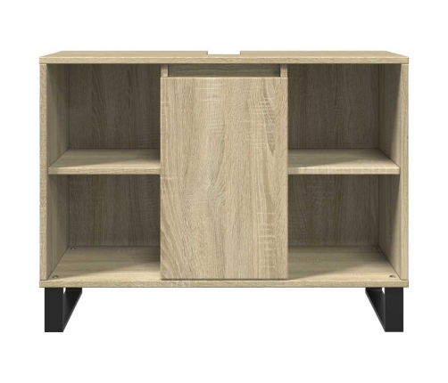 Set de muebles de baño 3 pzas madera contrachapada roble Sonoma