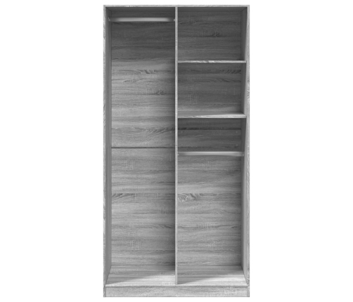 Armario de madera contrachapada gris Sonoma 100x50x200 cm