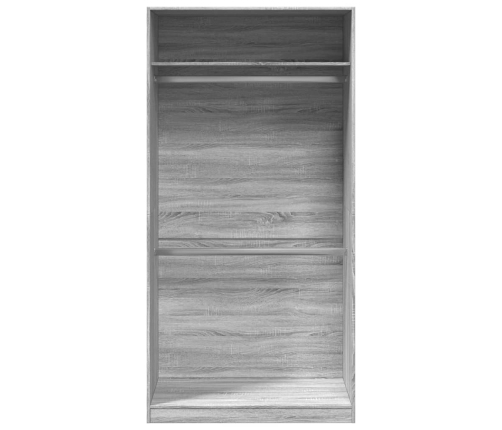 Armario de madera contrachapada gris Sonoma 100x50x200 cm