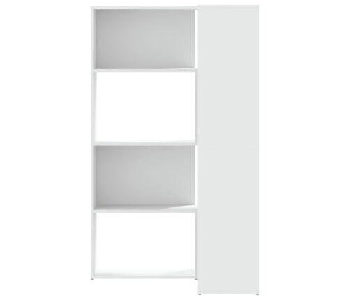 vidaXL Estantería de esquina 4 niveles madera blanco 85x85x140 cm