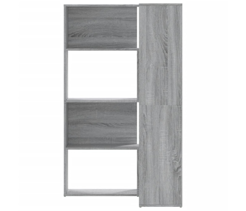 Estantería de esquina 4 niveles madera gris Sonoma 85x85x140 cm