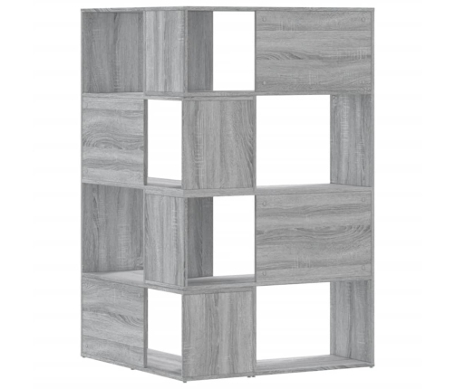 Estantería de esquina 4 niveles madera gris Sonoma 85x85x140 cm