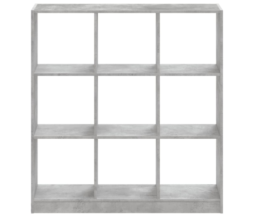 Estantería de madera de ingeniería gris hormigón 102x32x108 cm