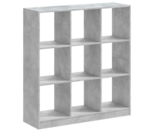 Estantería de madera de ingeniería gris hormigón 102x32x108 cm