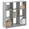 Estantería madera de ingeniería gris Sonoma 102x32x108 cm