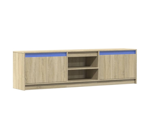 Mueble de TV LED madera de ingeniería roble Sonoma 180x34x50 cm