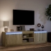 Mueble de TV LED madera de ingeniería roble Sonoma 180x34x50 cm