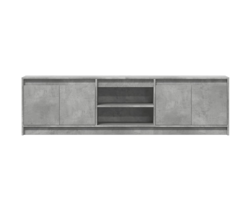 Mueble de TV LED madera ingeniería gris hormigón 180x34x50 cm