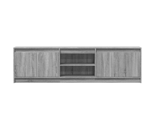 Mueble de TV con LED madera ingeniería gris Sonoma 180x34x50 cm