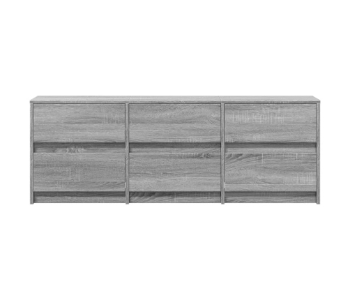 Mueble de TV madera ingeniería gris Sonoma 140x34x50 cm