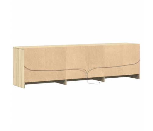 Mueble de TV LED madera de ingeniería roble Sonoma 180x34x50 cm