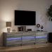 Mueble de TV con LED madera ingeniería gris Sonoma 180x34x50 cm