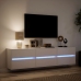 Mueble de TV de pared con LED blanco 180x31x45 cm