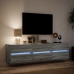 Mueble de TV de pared con LED gris Sonoma 180x31x45 cm