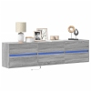 Mueble de TV de pared con LED gris Sonoma 180x31x45 cm