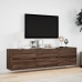 Mueble de TV de pared con LED marrón roble 180x31x45 cm