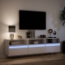 Mueble de TV de pared con LED blanco 180x31x45 cm