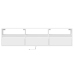 Mueble de TV de pared con LED blanco 180x31x45 cm