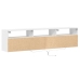 Mueble de TV de pared con LED blanco 180x31x45 cm