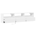 Mueble de TV de pared con LED blanco 180x31x45 cm