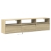 Mueble de TV de pared con LED roble Sonoma 180x31x45 cm